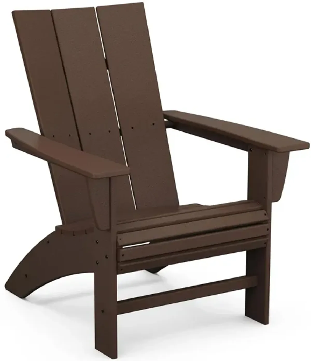 Modern Curveback Adirondack Chair in Mahogany by Polywood