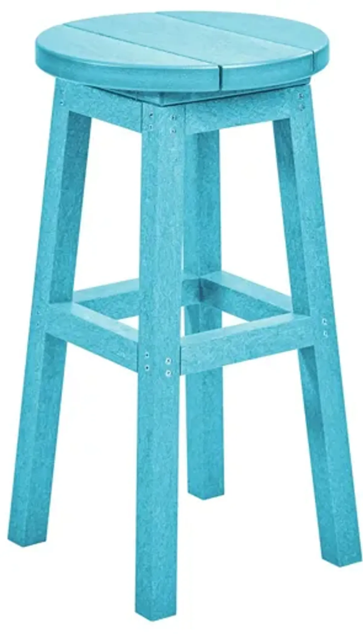 Generation Recycled Outdoor Counter Height Dining Stool in Turquoise by C.R. Plastic Products