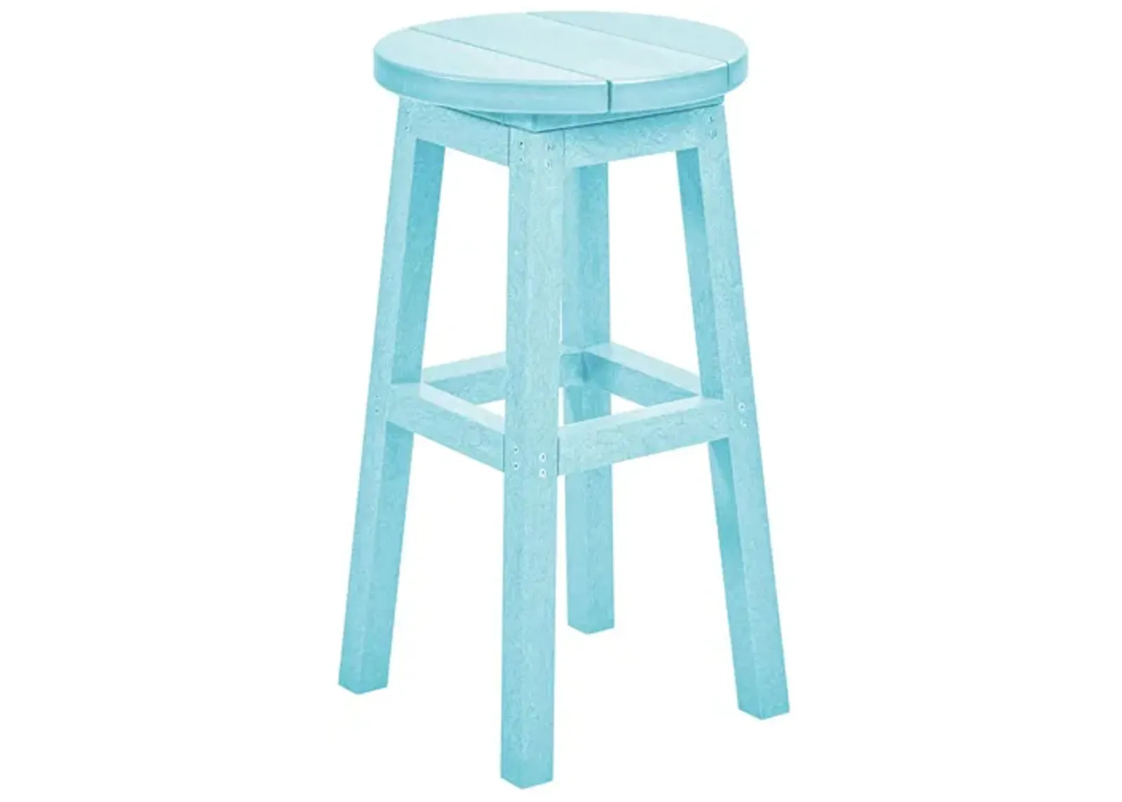 Generation Recycled Outdoor Counter Height Dining Stool in Aqua by C.R. Plastic Products