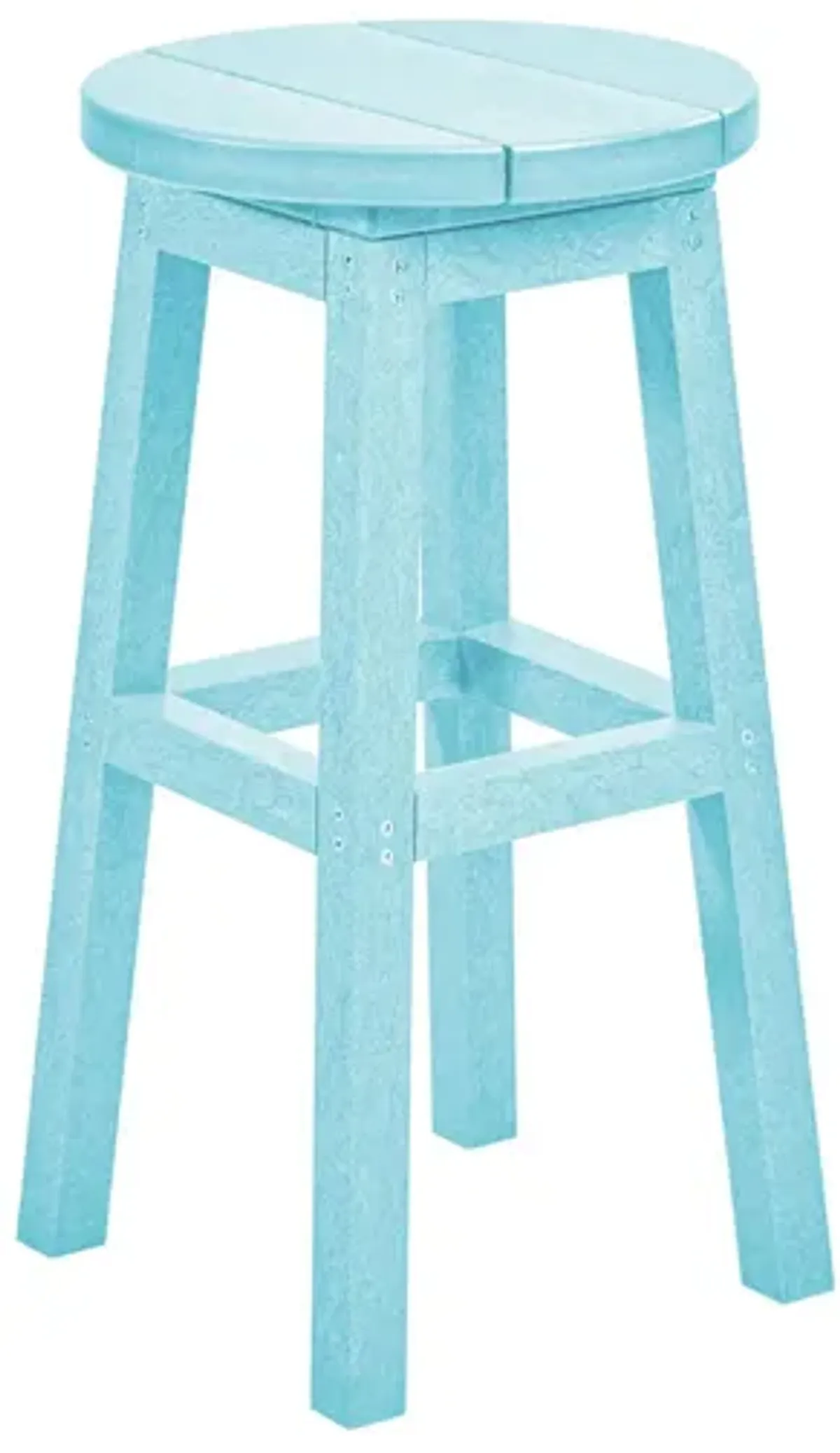 Generation Recycled Outdoor Counter Height Dining Stool in Aqua by C.R. Plastic Products