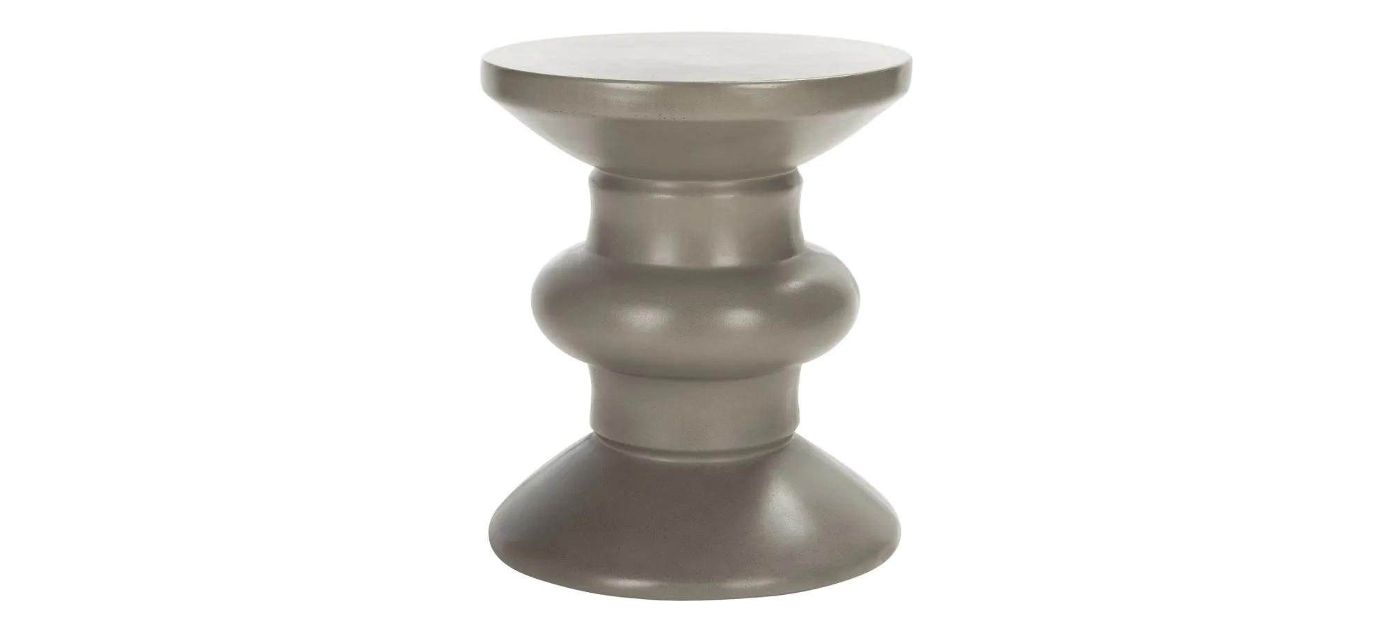 Brea Outdoor Concrete Accent Stool in Liberty Bronze by Safavieh