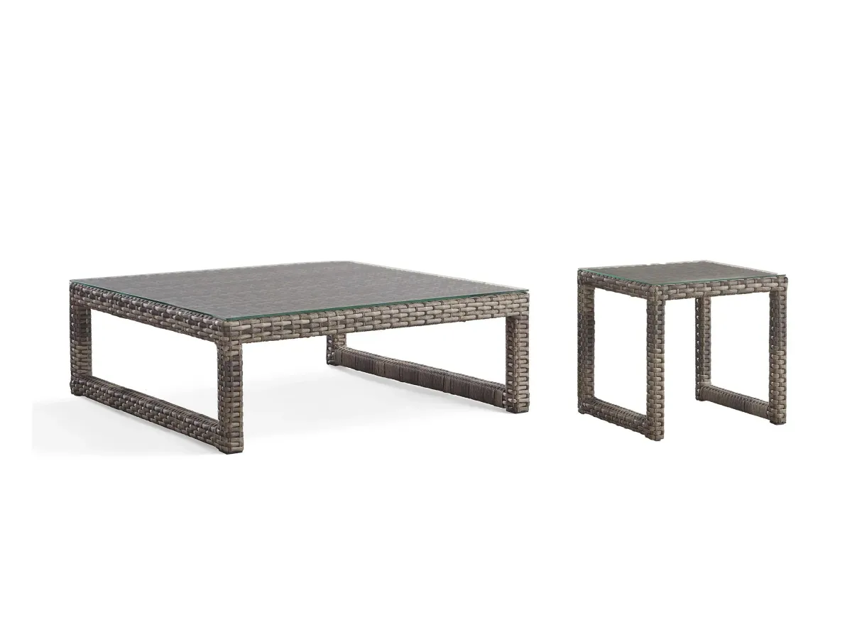 New Java 2-pc. Outdoor Square Table Set in Sandstone by South Sea Outdoor Living