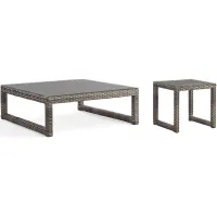 New Java 2-pc. Outdoor Square Table Set in Sandstone by South Sea Outdoor Living