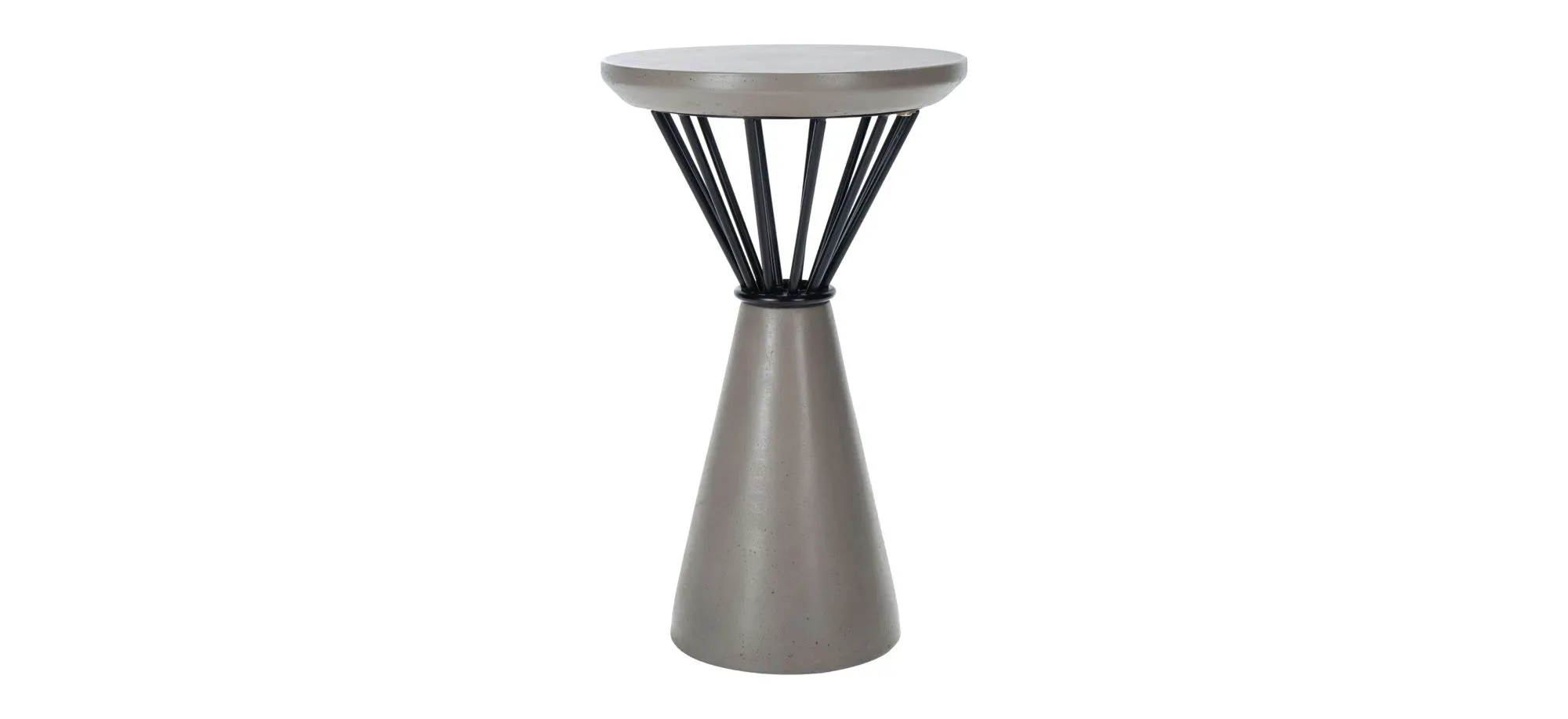 Rocklin Outdoor Concrete Accent Table in Liberty Bronze by Safavieh