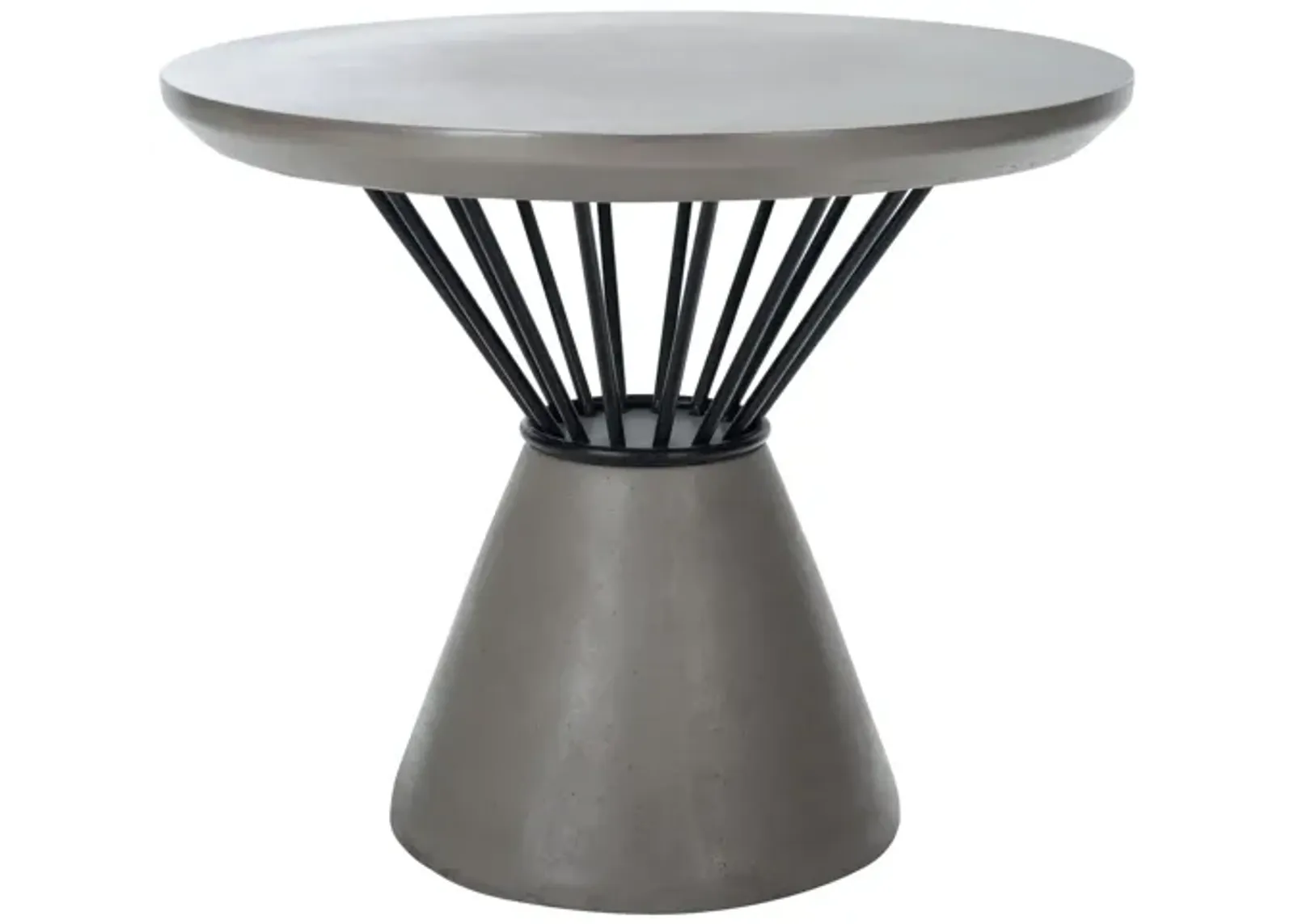 Fontana Outdoor Concrete Accent Table in Dark Lava Bronze by Safavieh