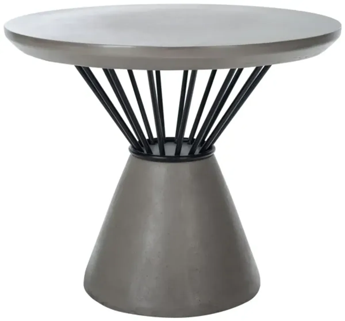 Fontana Outdoor Concrete Accent Table in Dark Lava Bronze by Safavieh