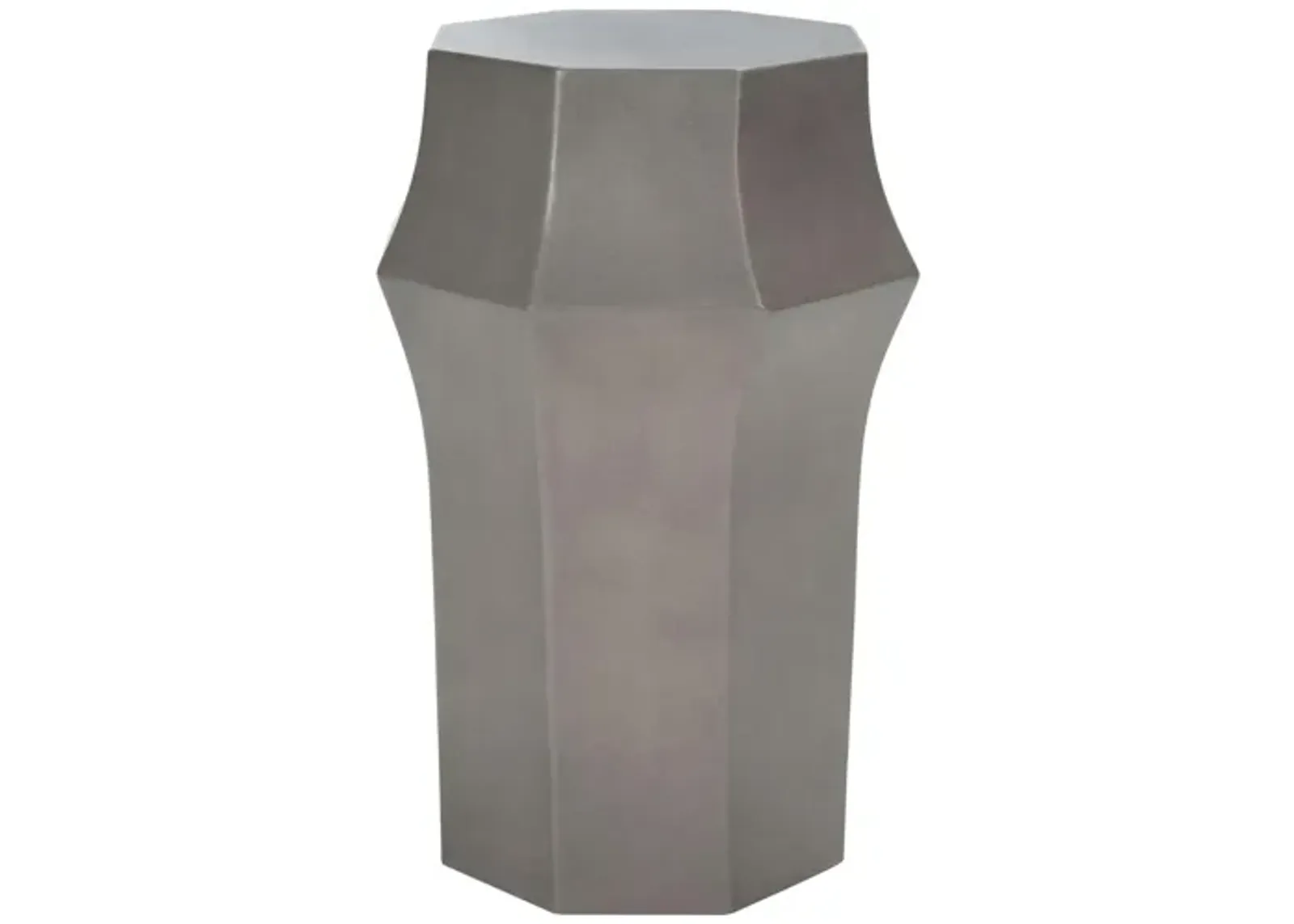 Newport Outdoor Concrete Accent Table in Black by Safavieh