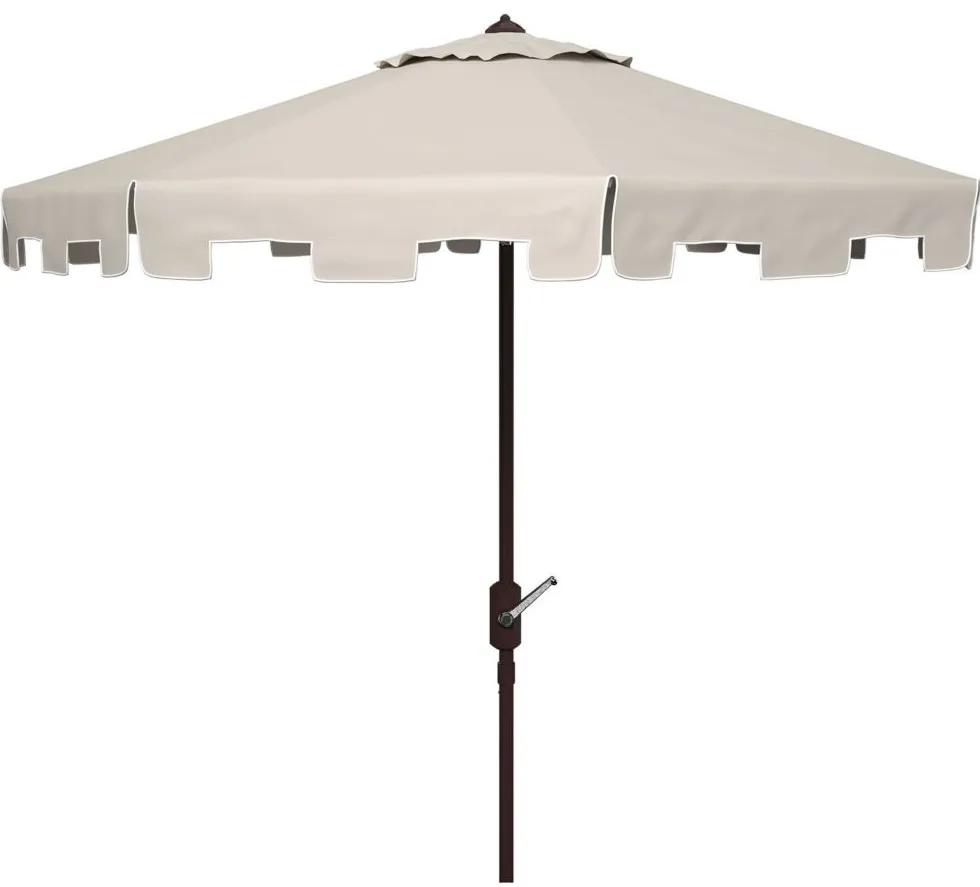 Burton 11 ft Rnd Market Umbrella in Beige by Safavieh
