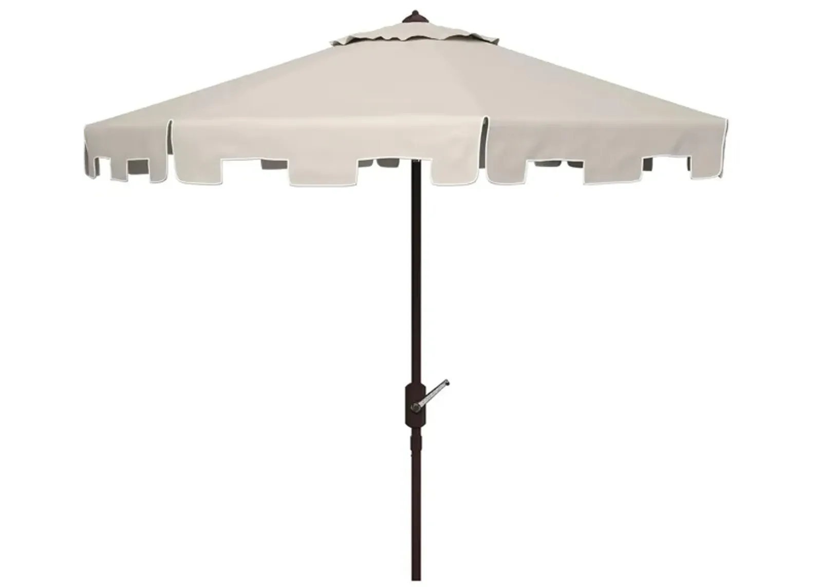 Burton 11 ft Rnd Market Umbrella in Gray / Beige by Safavieh