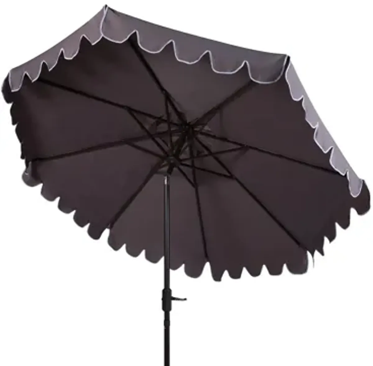 Doreen Single Scallop 9 ft Crank Outdoor Push Button Tilt Umbrella