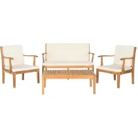 Lovell 4-pc. Patio Set in Natural / Beige by Safavieh