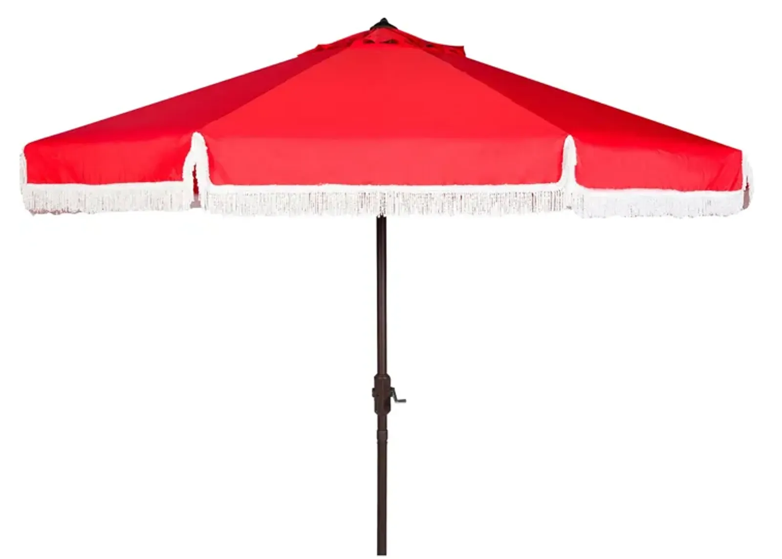 Murphy Fringe 9 ft Crank Outdoor Push Button Tilt Umbrella