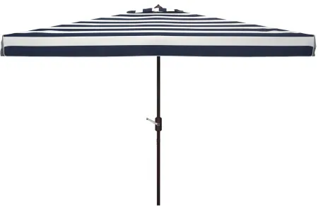 Torin Fashion Line 6.5 X 10 ft Rect Umbrella in Antique Blue by Safavieh