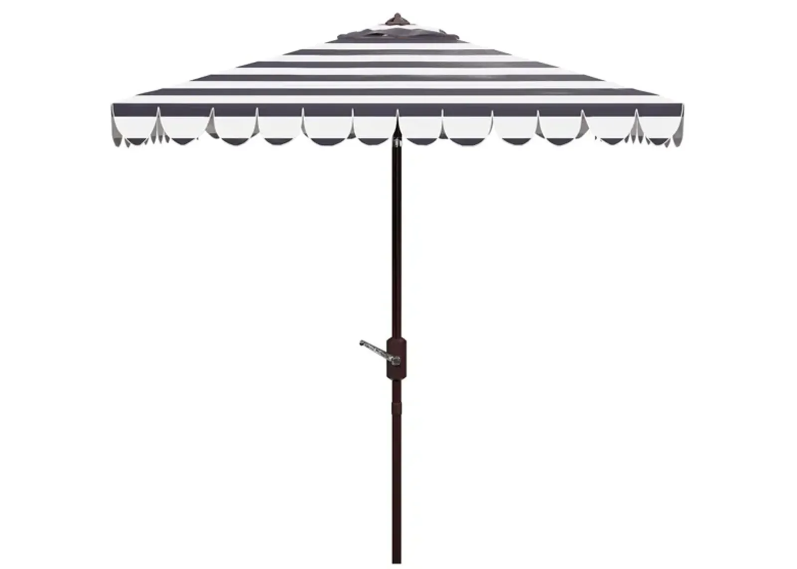 Vienna 7.5 ft Square Crank Umbrella in Light Gray by Safavieh