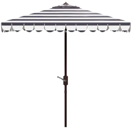 Vienna 7.5 ft Square Crank Umbrella in Light Gray by Safavieh