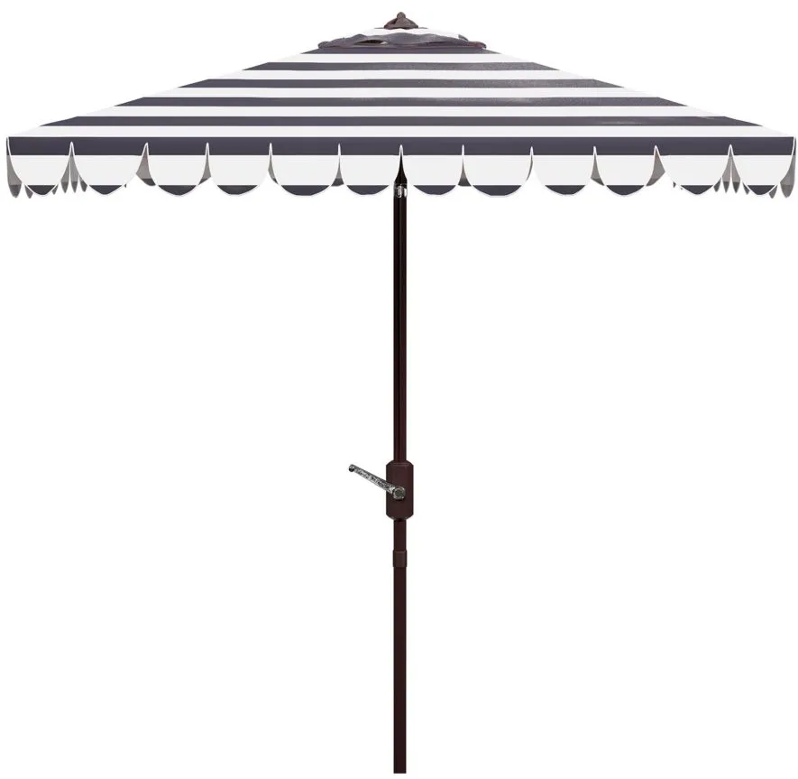 Vienna 7.5 ft Square Crank Umbrella in Light Gray by Safavieh