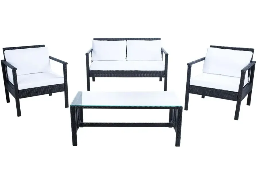 Winta 4-pc. Patio Set in Antique White by Safavieh