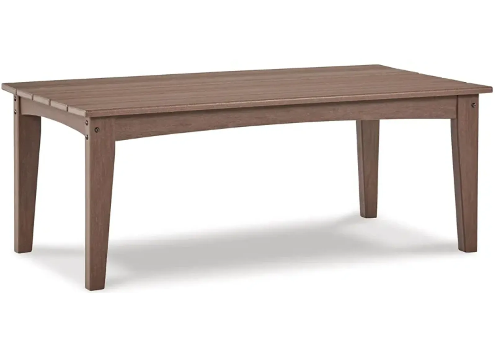 Emmeline Outdoor Coffee Table in Brown by Ashley Furniture