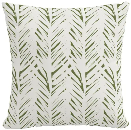 18" Outdoor Brush Palm Pillow in Brush Palm Leaf by Skyline