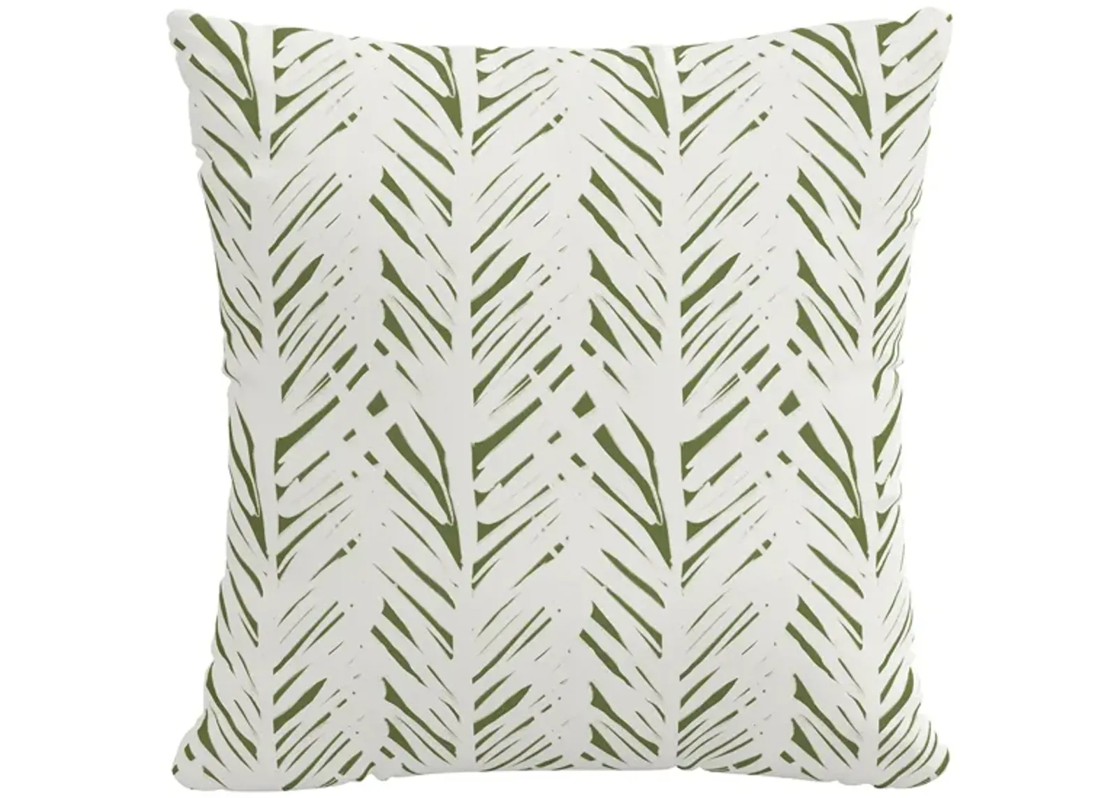 18" Outdoor Brush Palm Pillow in Brush Palm Leaf by Skyline