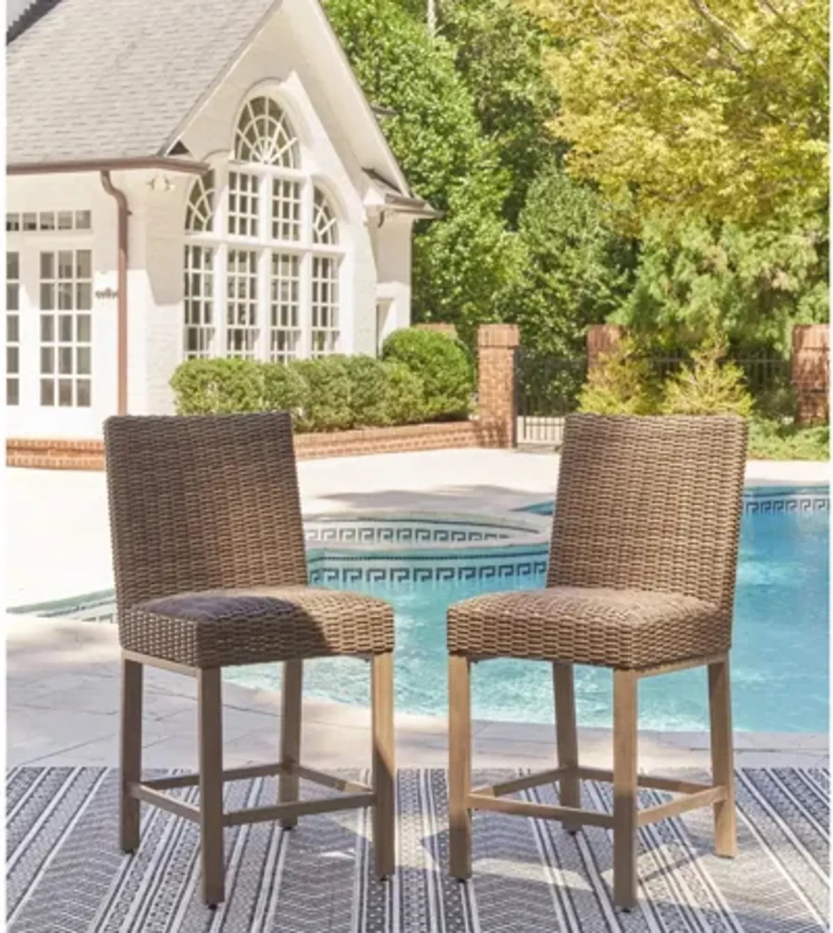 Walton Bridge Outdoor Bar Stool (Set of 2)