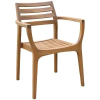 Bowden Outdoor Stacking Chair, 4pk in Brown by Outdoor Interiors