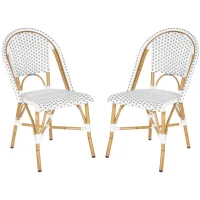 Salcha Indoor/Outdoor French Bistro Side Chair, Set of 2 in Copper by Safavieh