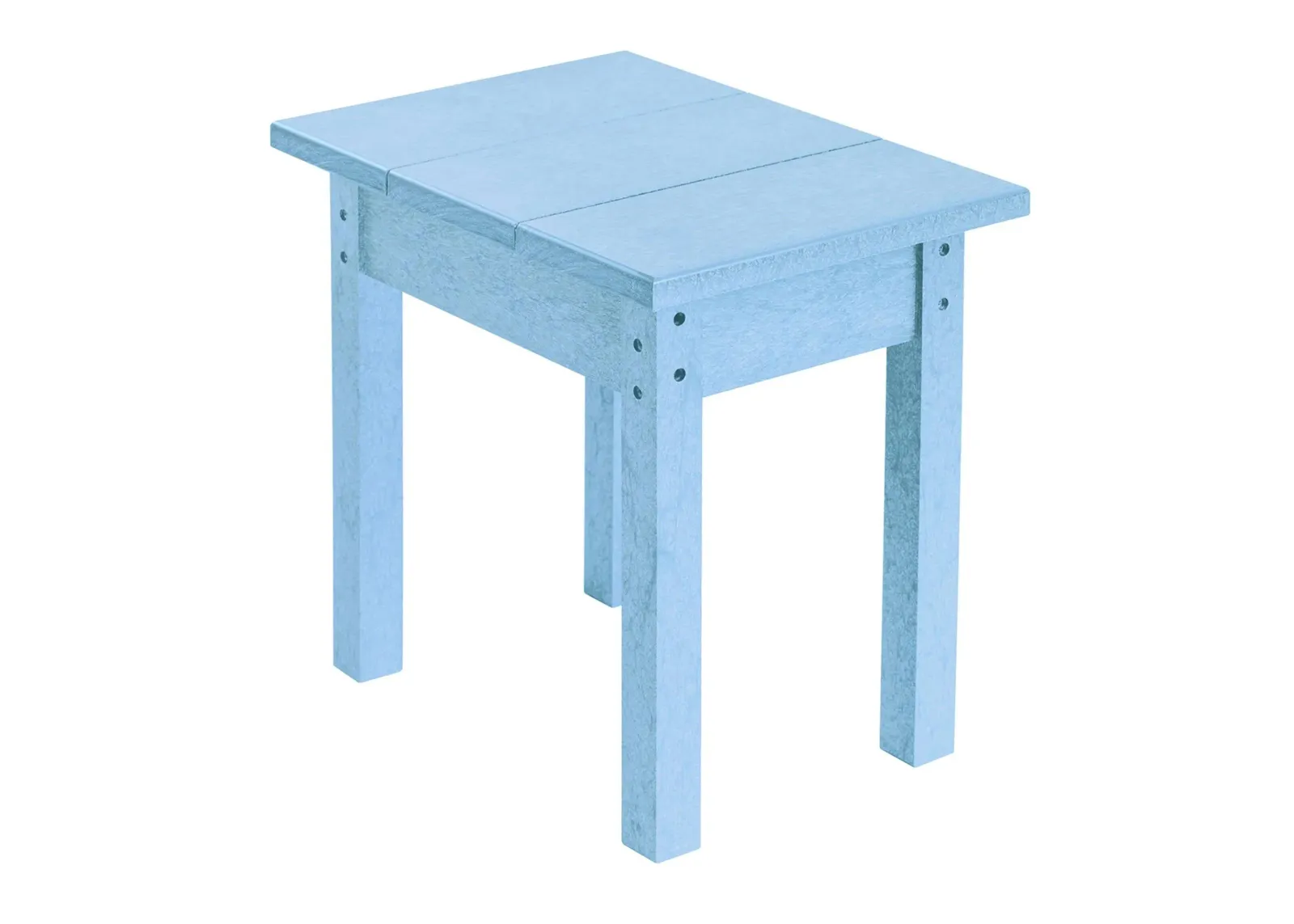 Generation Recycled Outdoor Side Table in Sky Blue by C.R. Plastic Products