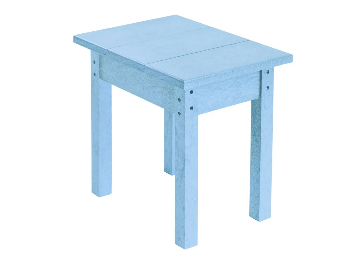 Generation Recycled Outdoor Side Table in Sky Blue by C.R. Plastic Products