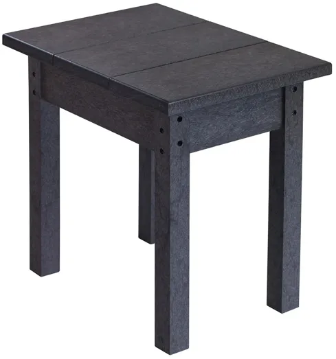 Generation Recycled Outdoor Side Table in Black by C.R. Plastic Products