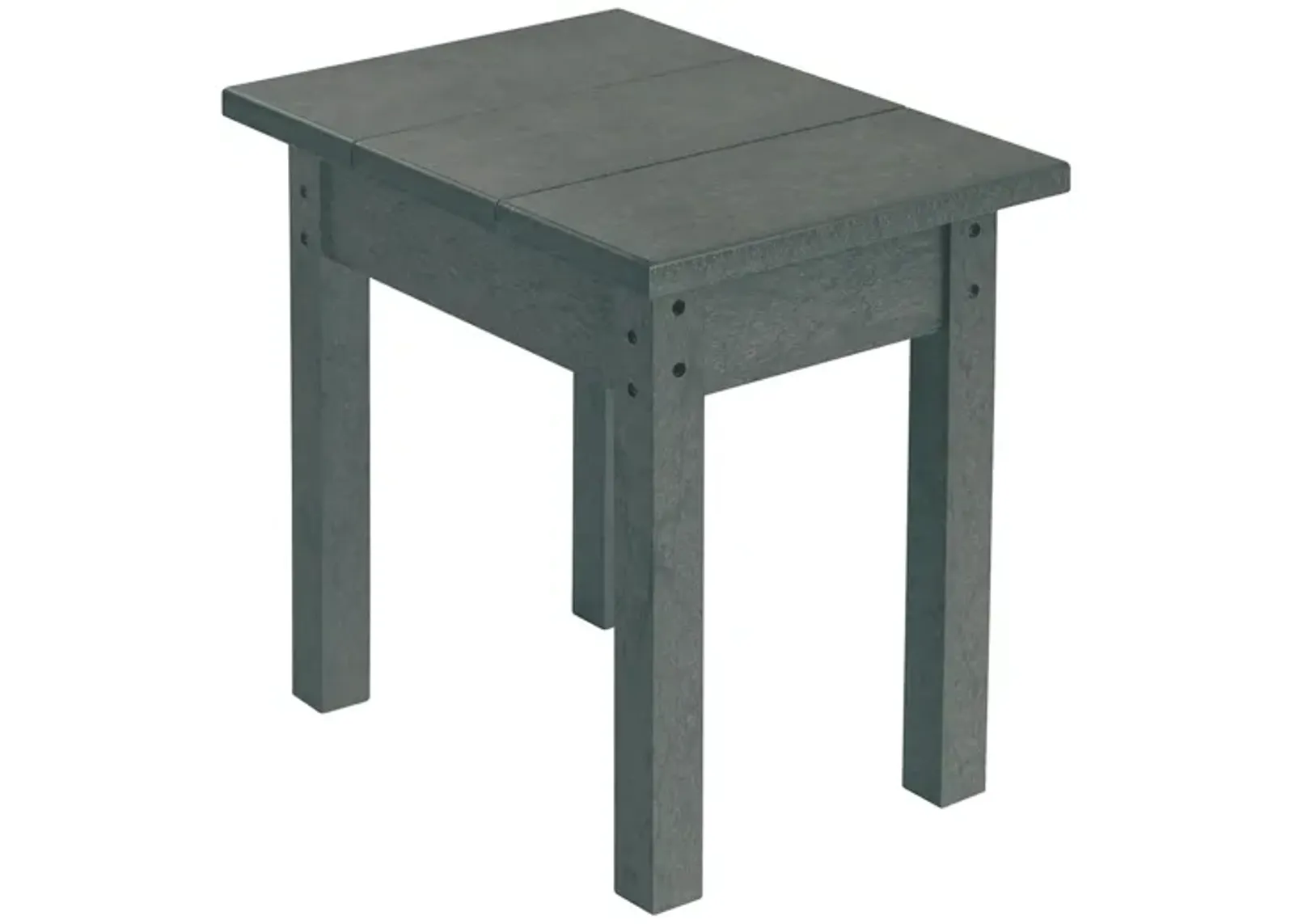 Generation Recycled Outdoor Side Table in Slate Gray by C.R. Plastic Products