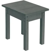 Generation Recycled Outdoor Side Table in Slate Gray by C.R. Plastic Products