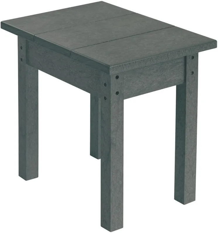 Generation Recycled Outdoor Side Table in Slate Gray by C.R. Plastic Products