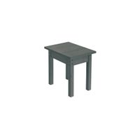 Generation Recycled Outdoor Side Table in Slate Gray by C.R. Plastic Products