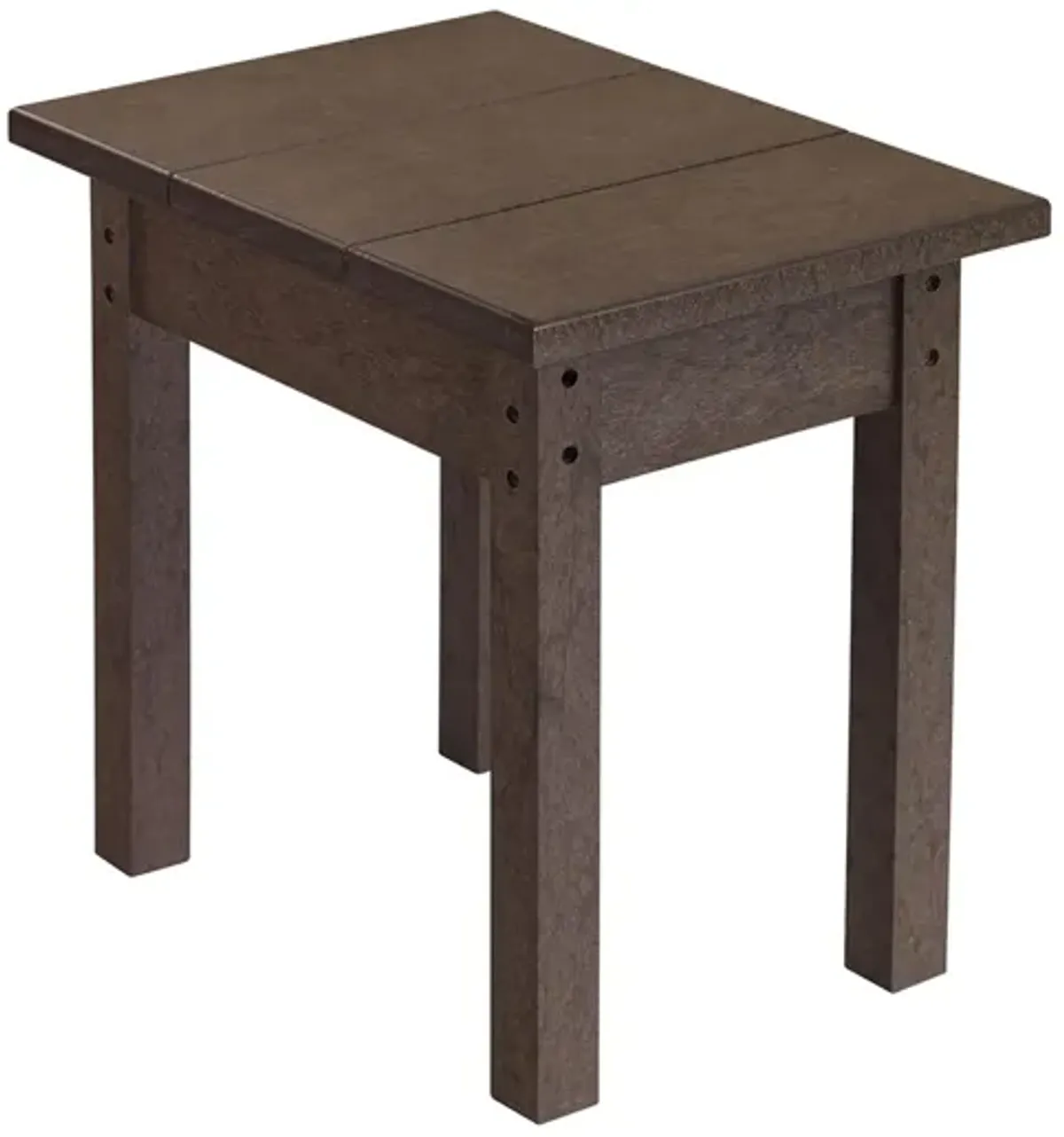 Generation Recycled Outdoor Side Table in Chocolate by C.R. Plastic Products