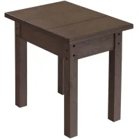 Generation Recycled Outdoor Side Table in Chocolate by C.R. Plastic Products