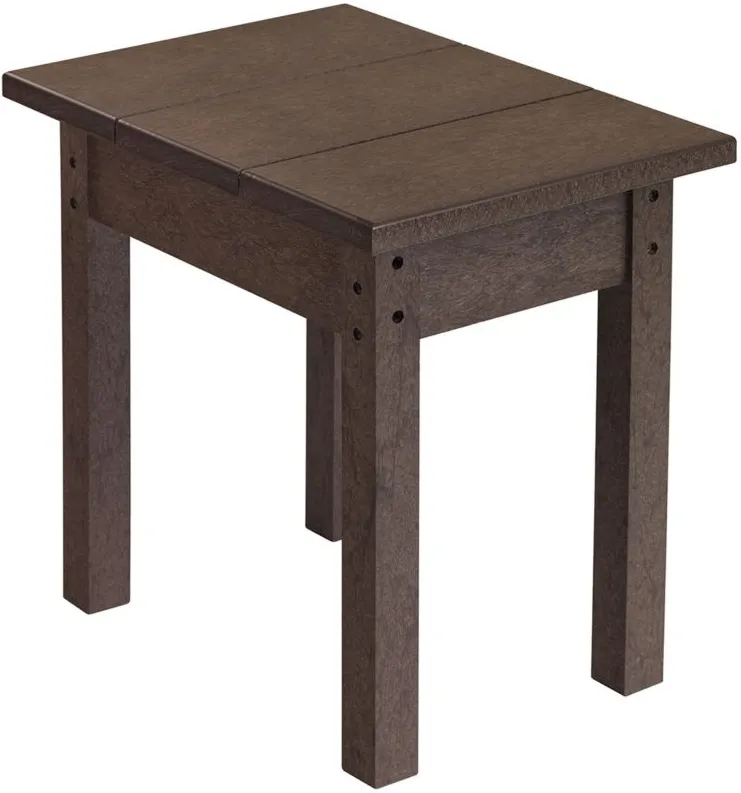 Generation Recycled Outdoor Side Table in Ash Gray by C.R. Plastic Products