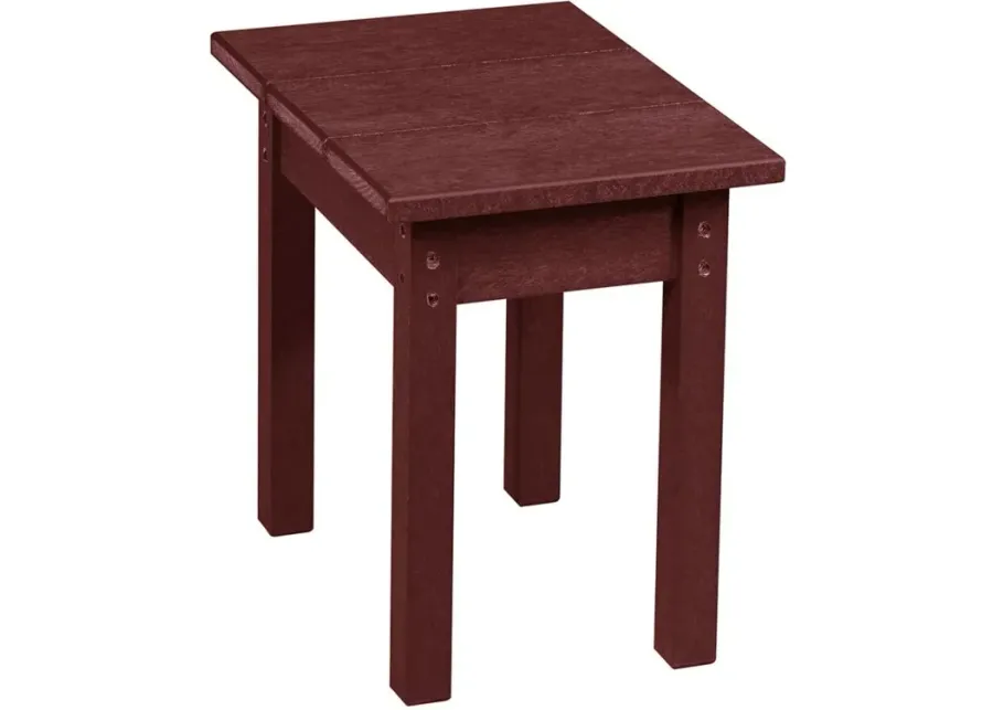 Capterra Casual Recycled Outdoor Side Table in Red Rock by C.R. Plastic Products