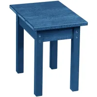 Capterra Casual Recycled Outdoor Side Table in Pacific Blue by C.R. Plastic Products
