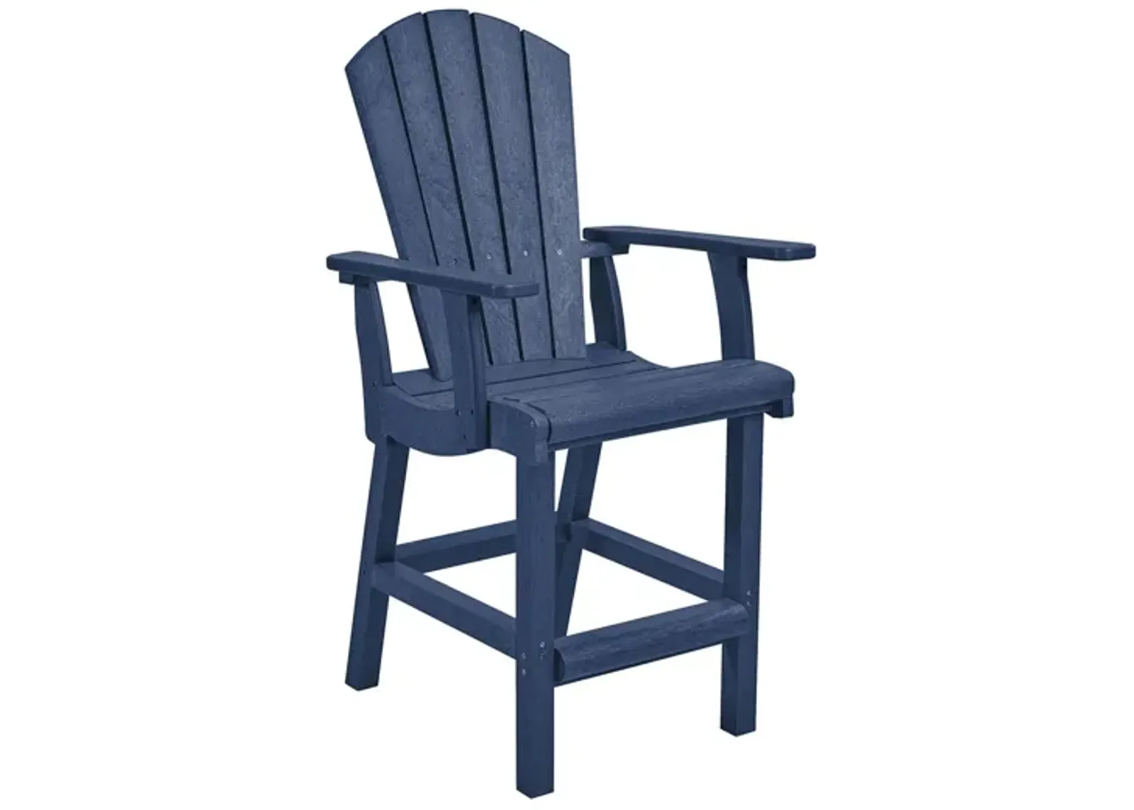 Generation Recycled Outdoor Counter Height Arm Chair in Navy by C.R. Plastic Products