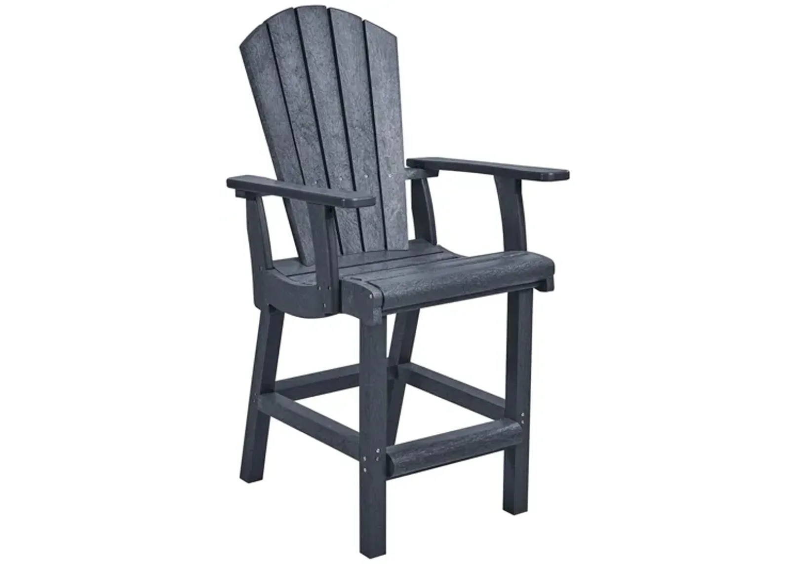 Generation Recycled Outdoor Counter Height Arm Chair in Slate Gray by C.R. Plastic Products