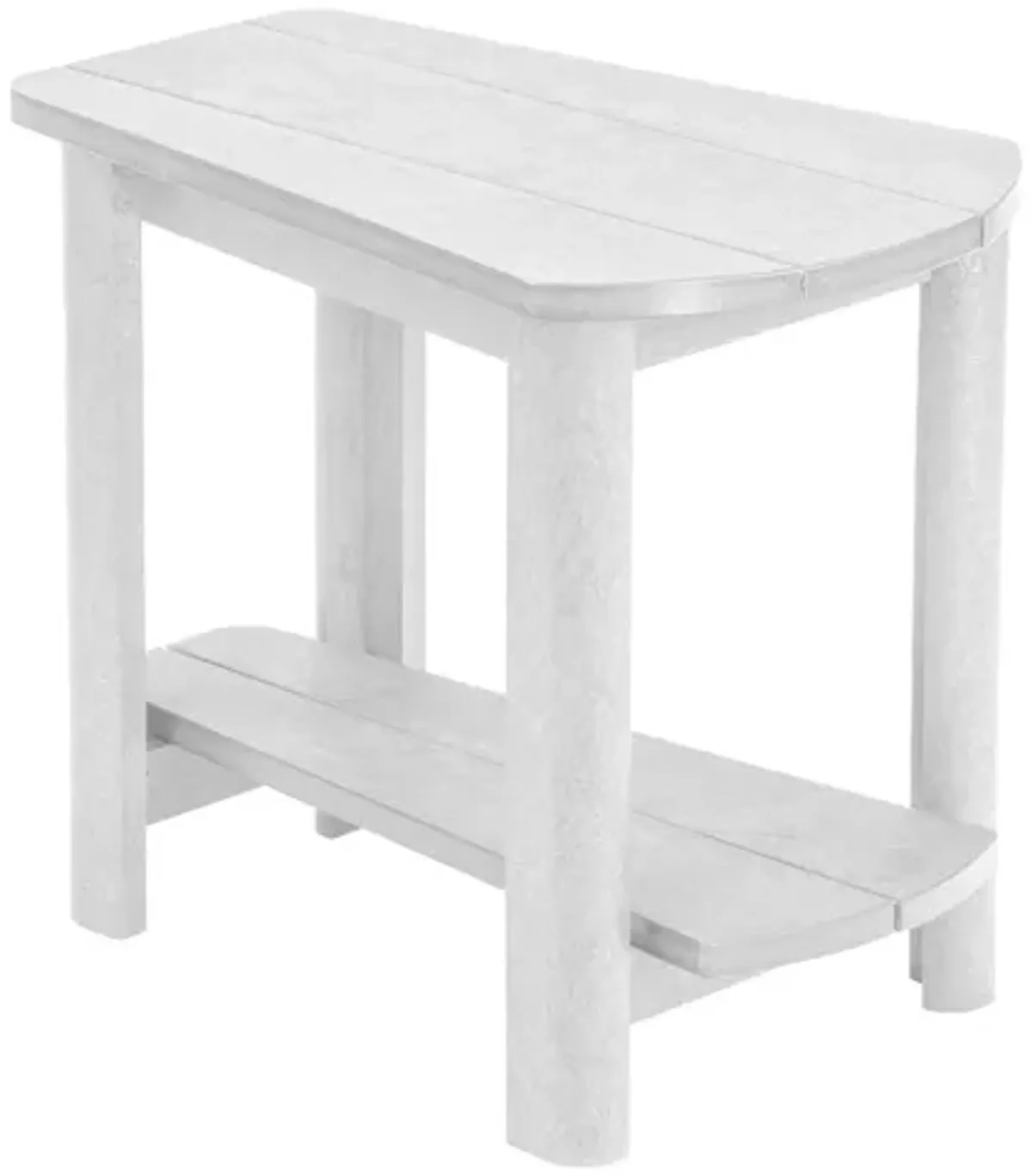 Generation Recycled Outdoor Addy Side Table in White by C.R. Plastic Products