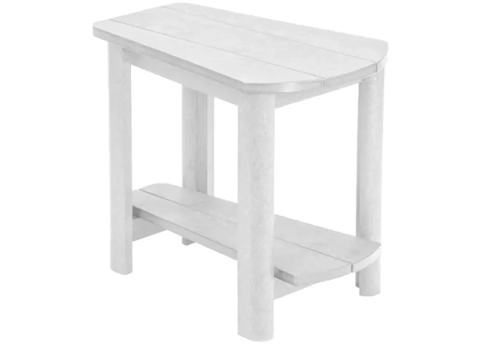 Generation Recycled Outdoor Addy Side Table in White by C.R. Plastic Products