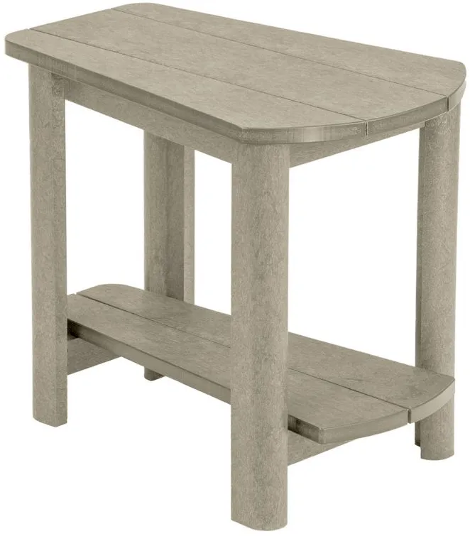 Generation Recycled Outdoor Addy Side Table in Gray by C.R. Plastic Products