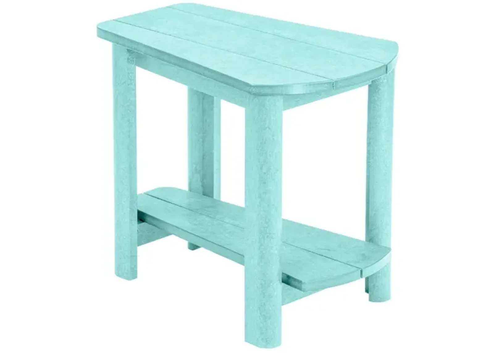 Generation Recycled Outdoor Addy Side Table in Aqua by C.R. Plastic Products