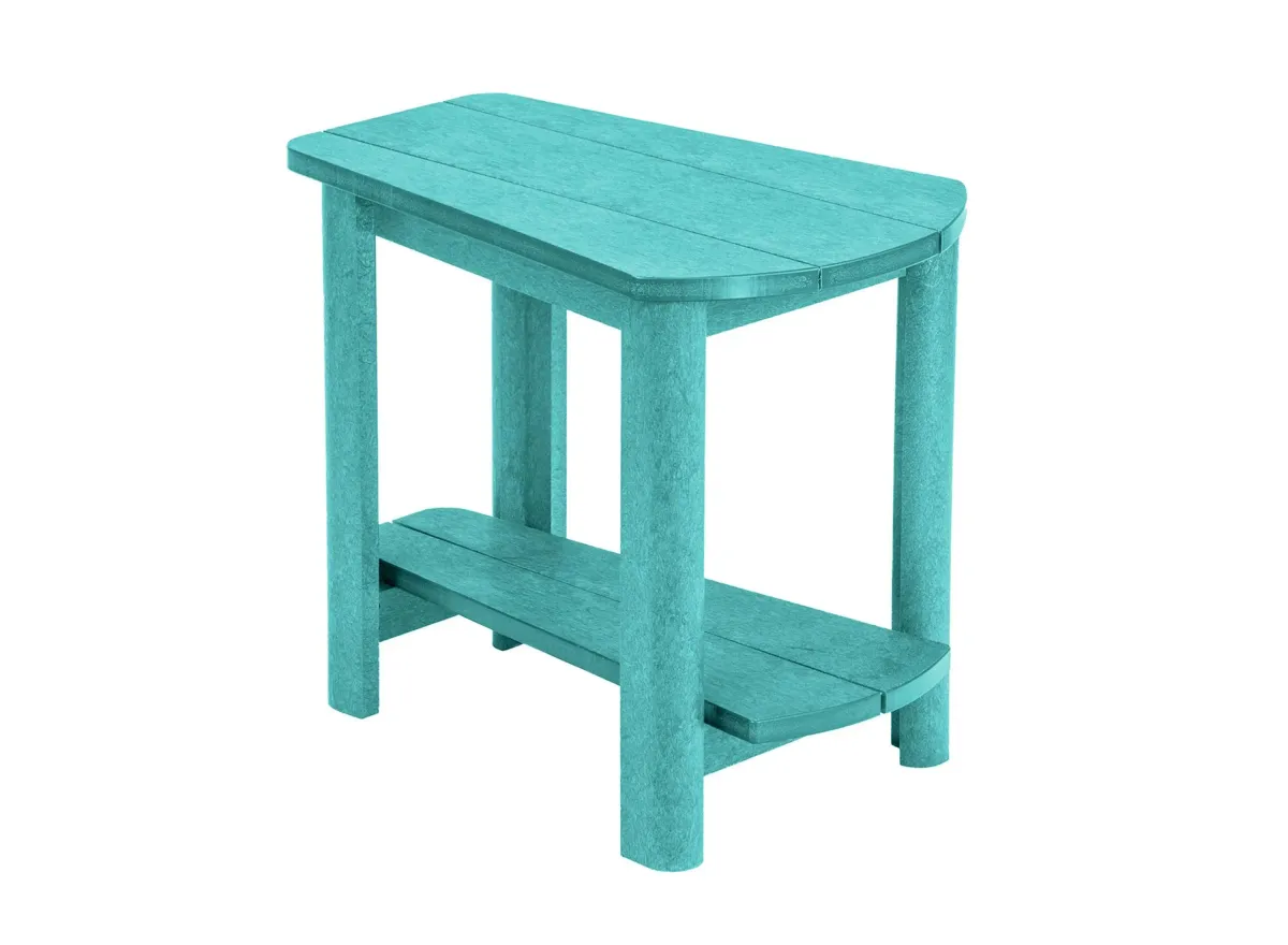 Generation Recycled Outdoor Addy Side Table in Turquoise by C.R. Plastic Products