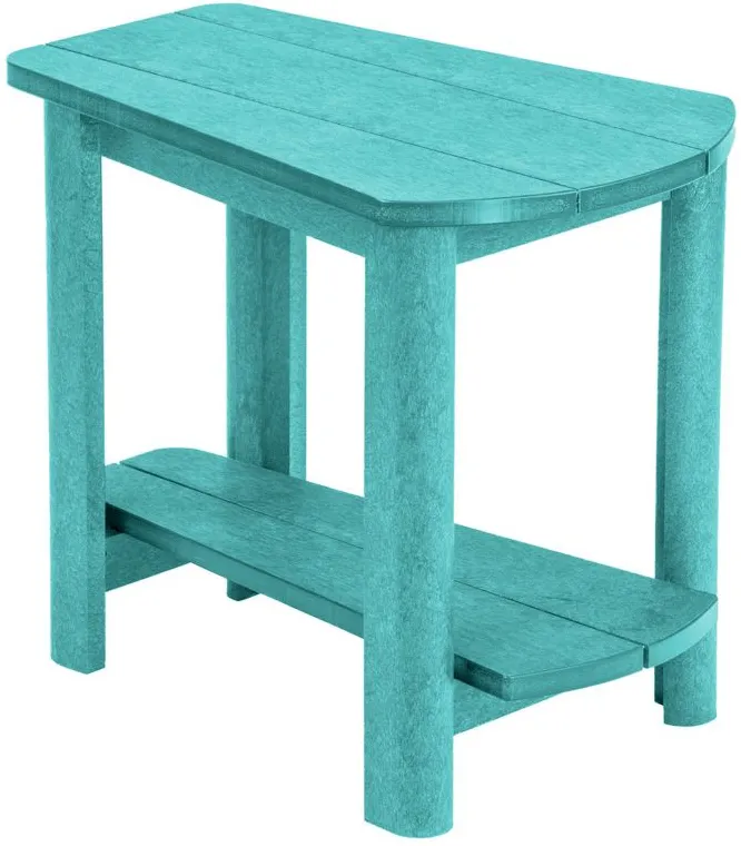 Generation Recycled Outdoor Addy Side Table in Turquoise by C.R. Plastic Products