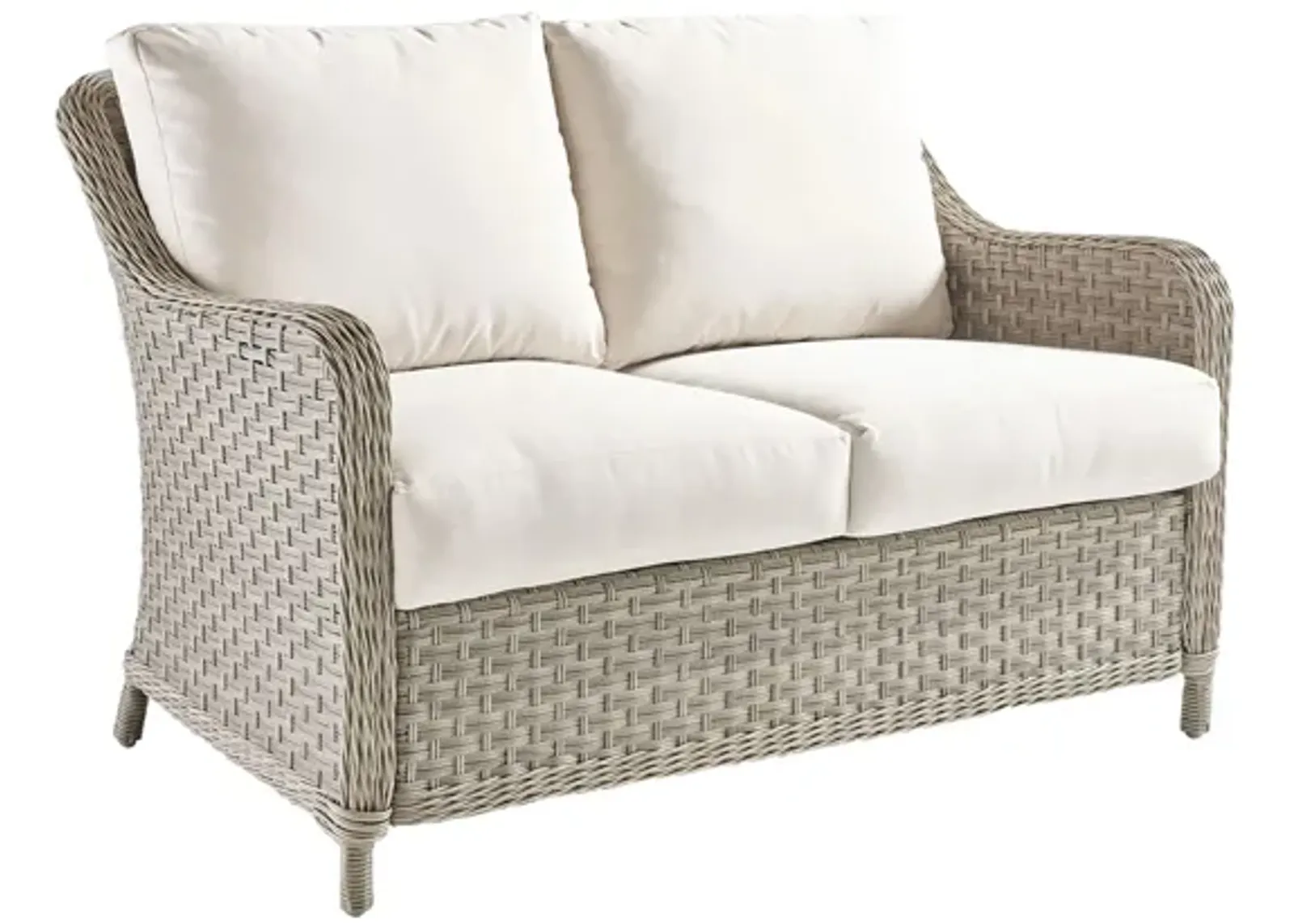 Mayfair Outdoor Loveseat in Pebble by South Sea Outdoor Living