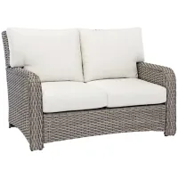 St Tropez Stn Outdoor Loveseat in Stone by South Sea Outdoor Living