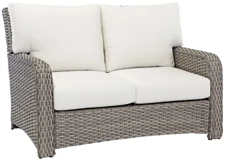 St Tropez Stn Outdoor Loveseat in Stone by South Sea Outdoor Living